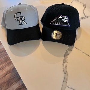 BNWT New Era Colorado Rockies Dad Hats MLB Baseball Black Grey Purple